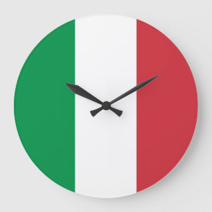 Italy (Italian) Flag Large Clock