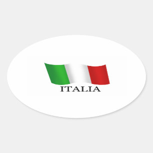 Italy Italian flag of Italy Italia Oval Sticker