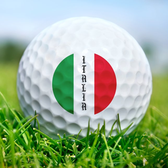 Italy Italian Flag Red White Green Italia Golf Balls (Italy Italian flag Italia golf ball)