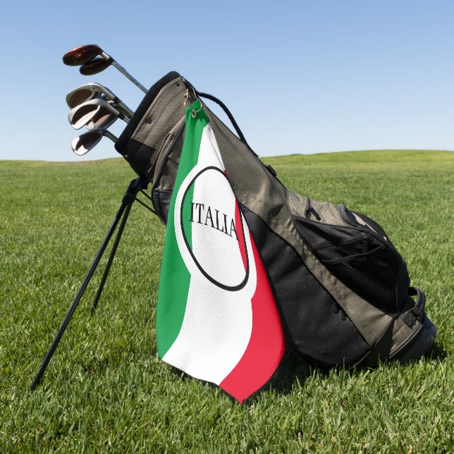 Italy Italian Flag Red White Green Italia Golf Towel (Green)