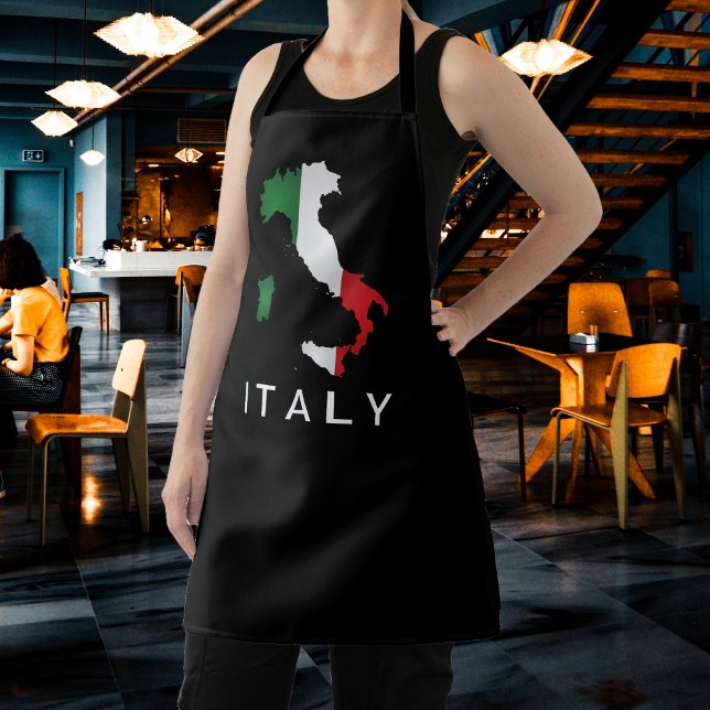 Italy Italian Flag Red White Green Italia Map Apron (Italy Italian Flag Red White Green Italia Map Apron
)