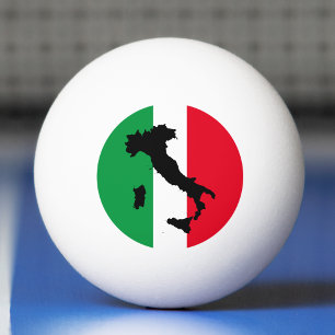 Italy Italian Flag Red White Green Italia Map Ping Pong Ball