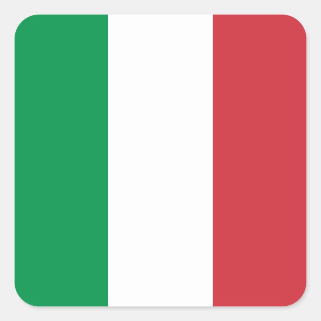 Italy (Italian) Flag Square Sticker (Front)