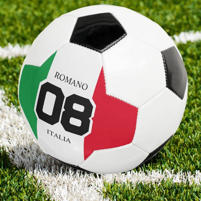 Italy Italian Flag Team Number Last Name Italia Soccer Ball (italy italian flag team number and last name soccer ball)
