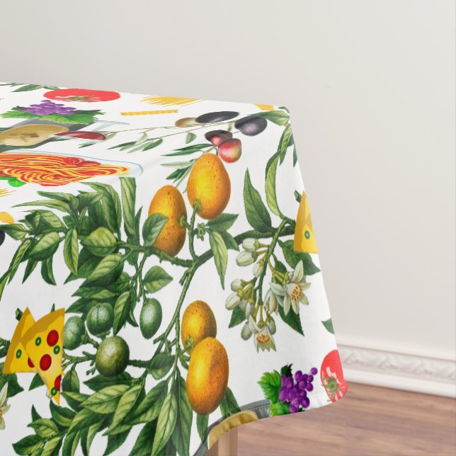 Italy,Italian,food,pasta,pizza,wine decor      Tablecloth (In Situ)