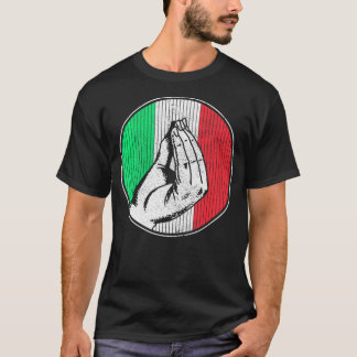 Italy Italian Funny Hand Gesture Flag Pride Fan So T-Shirt