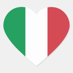 Italy/Italian Heart Flag Sticker