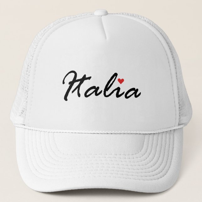 Italy Italian, I love Italy  Trucker Hat (Front)