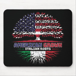 Italy Italian US American USA United States Tree Mouse Pad