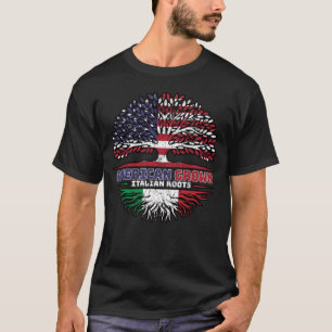 Italy Italian US American USA United States Tree T-Shirt