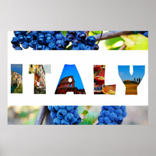 Italy Italian Vineyard Travel Photos Poster