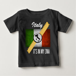 Italy It's in My DNA Ancestry Italian Flag Rotini Baby T-Shirt