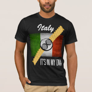 Italy It's in My DNA Molecule Italian Flag Rotini T-Shirt