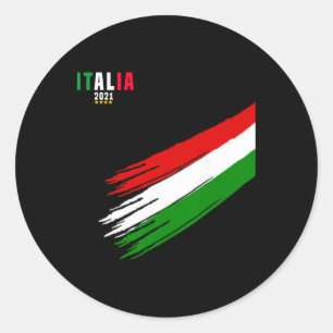 Italy Jersey Soccer Italian Italia Lovers Classic Round Sticker