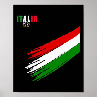 Italy Jersey Soccer Italian Italia Lovers  Poster