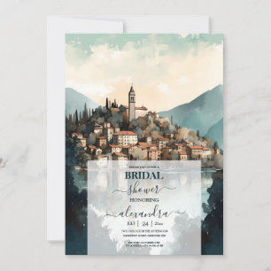 Italy Lake Como Destination Bridal Shower Invitation