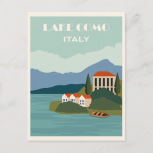 Italy Lake Como Vintage Travel Postcard
