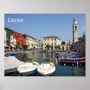Italy - Lake Garda - Lazise - Port - Poster
