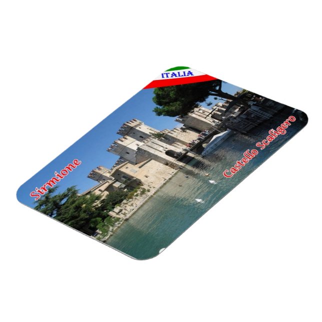 Italy - Lake Garda - Sirmione - Scaligero Castle - Magnet (Left Side)