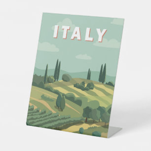 Italy landscape pedestal sign