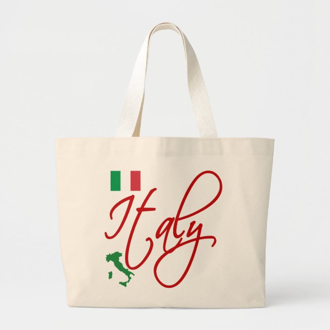 Italy Large Tote Bag (Front)