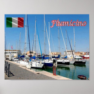 Italy - Lazio - Fiumicino - Harbour - Poster