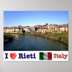 Italy - Lazio - Rieti - Velino River - I Love - Poster