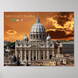Italy - Lazio - Roma - Saint Peter's Basilica - Poster