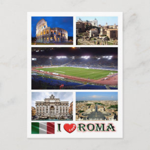 Italy - Lazio - Rome - I Love - Postcard
