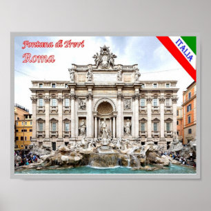 Italy - Lazio - Rome - Trevi Fountain - Poster