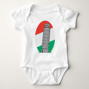 Italy Leaning Tower of Pisa Baby Bodysuit