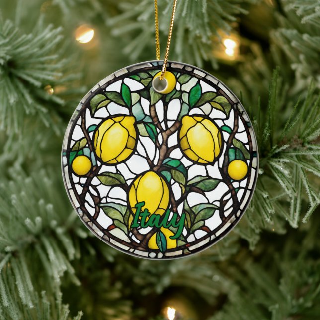 Italy Lemon Tree  Ceramic Ornament (Tree)