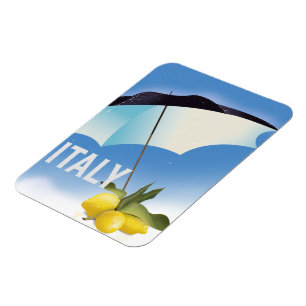 Italy Lemons Vintage style travel poster Magnet