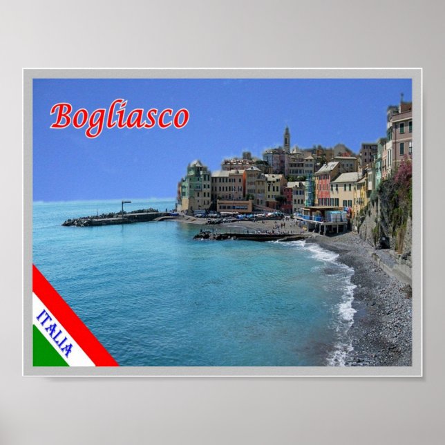 Italy - Liguria - Bogliasco - Poster (Front)