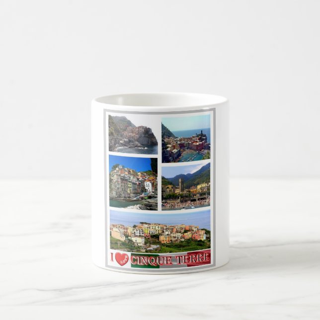 Italy - Liguria - Cinque Terre - I Love - Coffee Mug (Center)