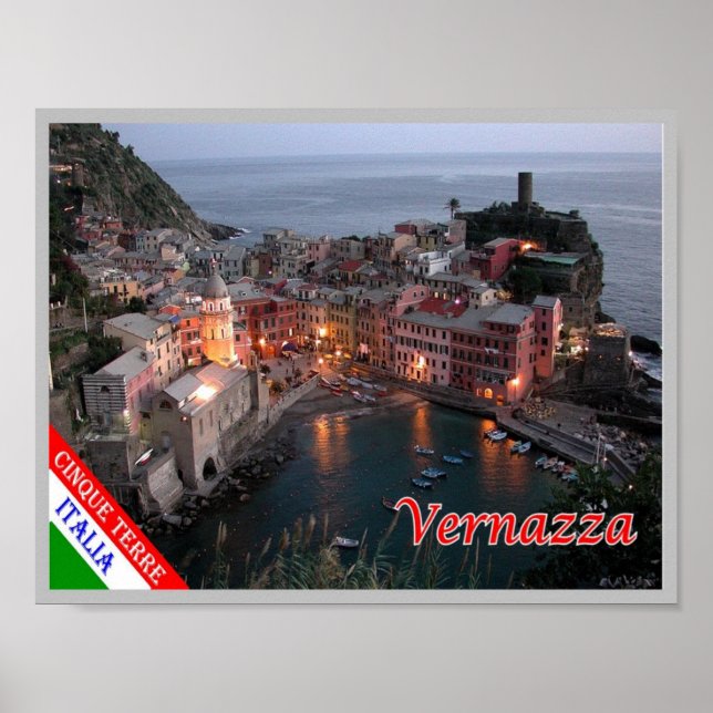Italy - Liguria - Cinque Terre - Vernazza - Poster (Front)
