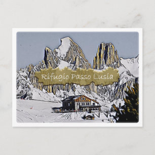 Italy - locality Alpe di Lusia - Dolomiti - Postcard