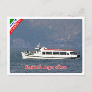 Italy - Lombardy - Lake Iseo - Boat - Postcard