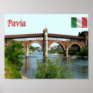 Italy - Lombardy - Pavia - The Covered Bridge - Poster