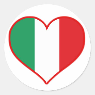 Italy Love Classic Round Sticker