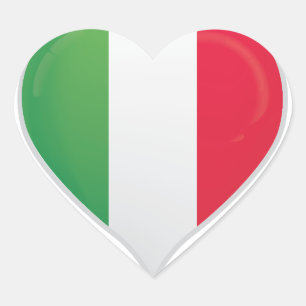 Italy love flag pride heart sticker