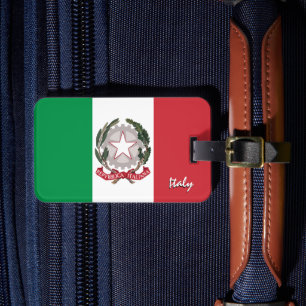 Italy Luggage Tags, patriotic Italian Flag Luggage Tag