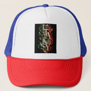 Italy Luxury Marble Typography 3D Trucker Hat
