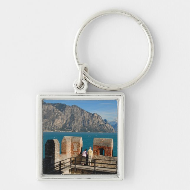 Italy, Malcesine, view from castle tower of Key Ring (Front)