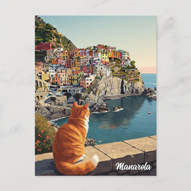 Italy Manarola Cinqua Terra Postcard (Front)