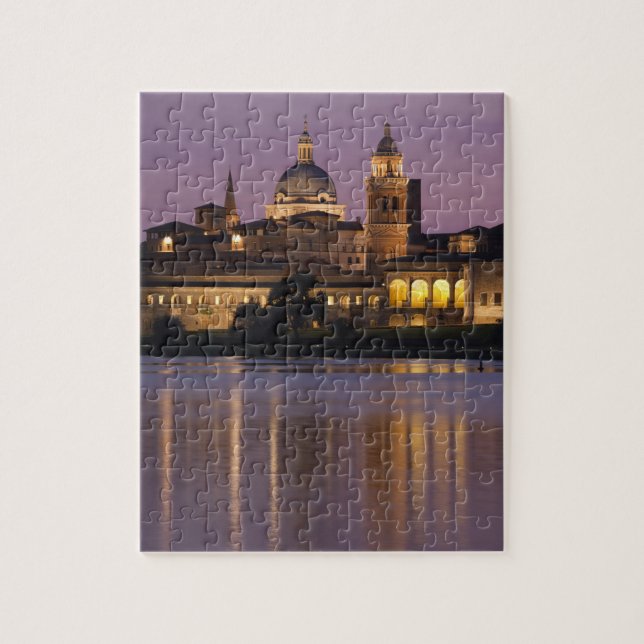 Italy, Mantua Province, Mantua. Town view and 2 Jigsaw Puzzle (Vertical)