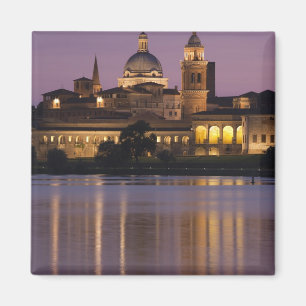 Italy, Mantua Province, Mantua. Town view and 2 Magnet