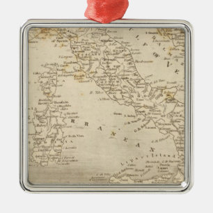 Italy Map by Arrowsmith Metal Tree Decoration