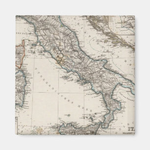Italy Map by Stieler Magnet