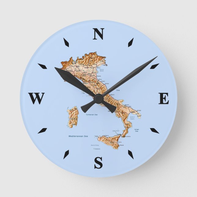 Italy Map Clock (Front)